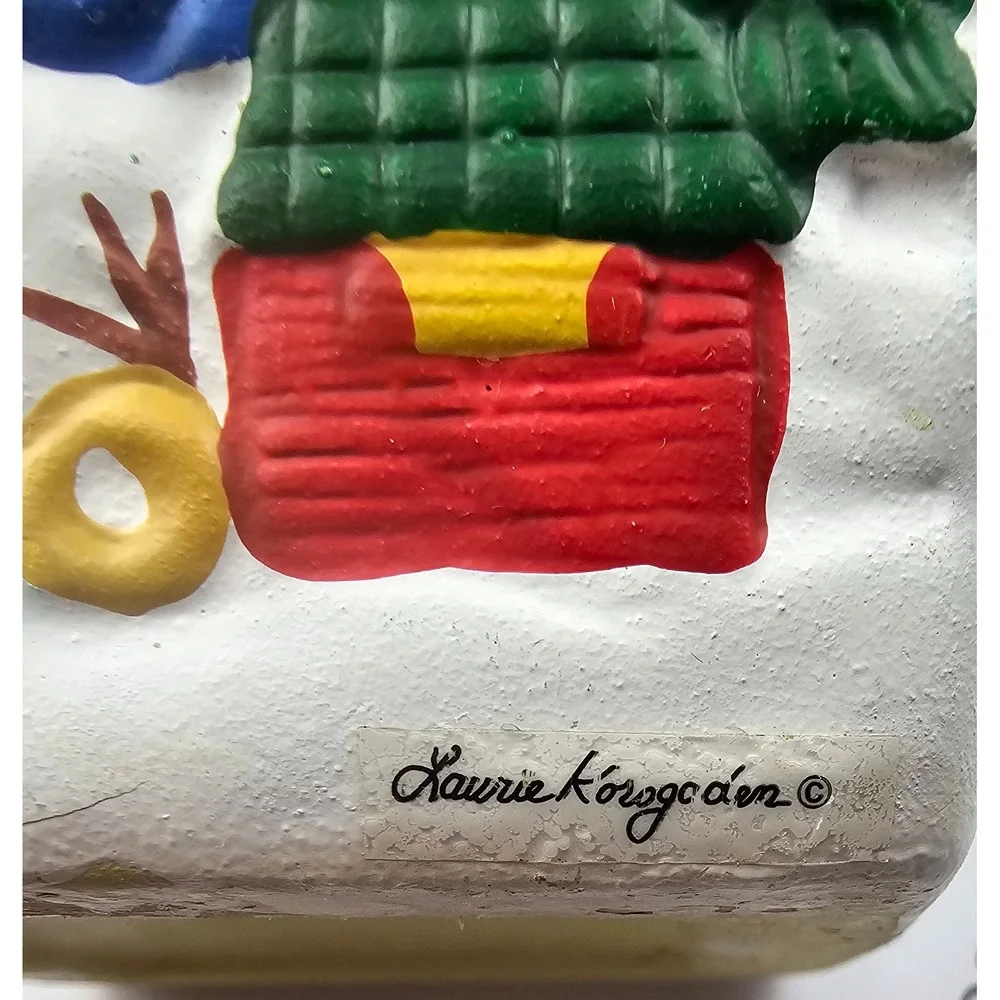 Laurie Korsgaden Christmas Moose Planter Vase Holiday‎ Decor Cute